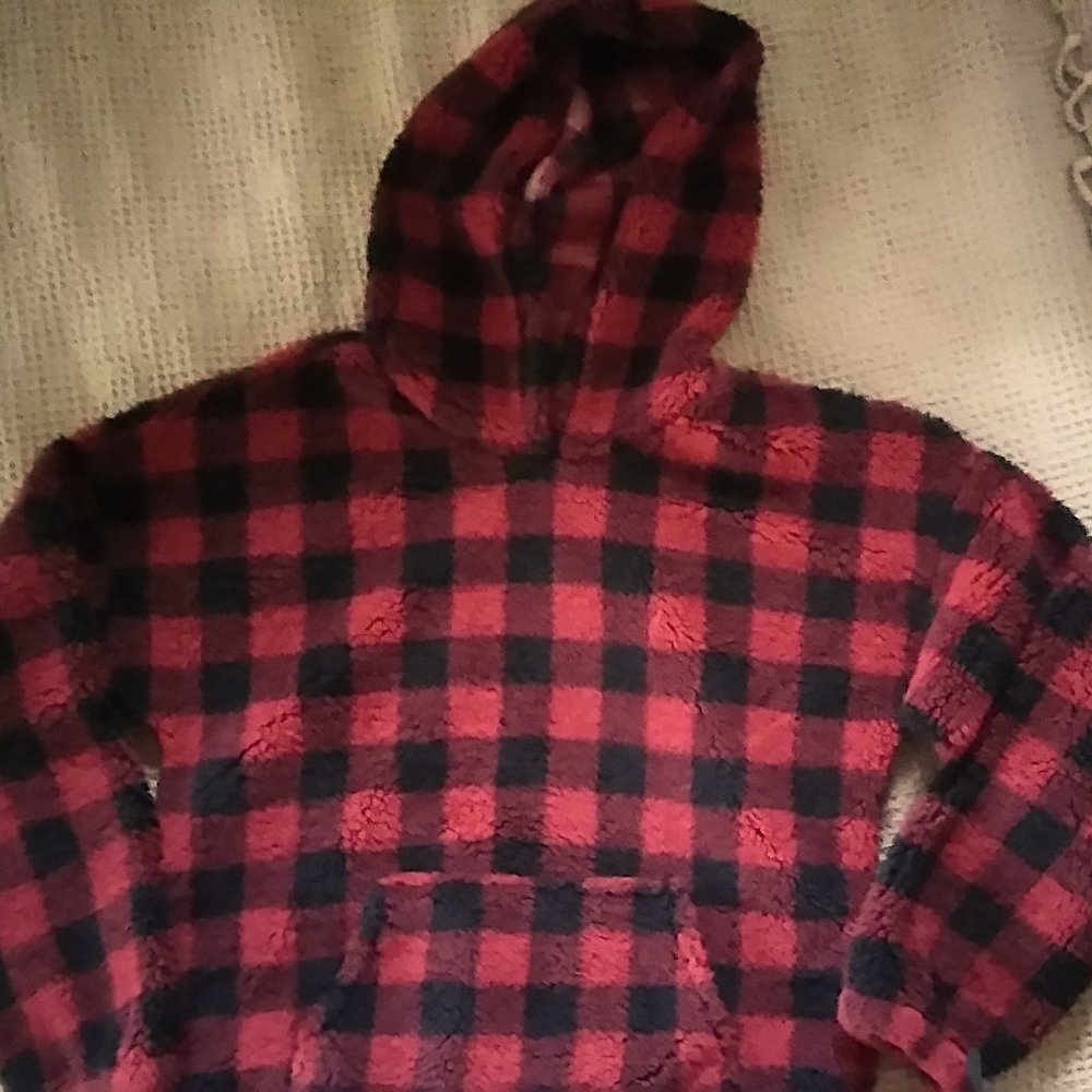 Buffalo Plaid Sherpa Hoodie